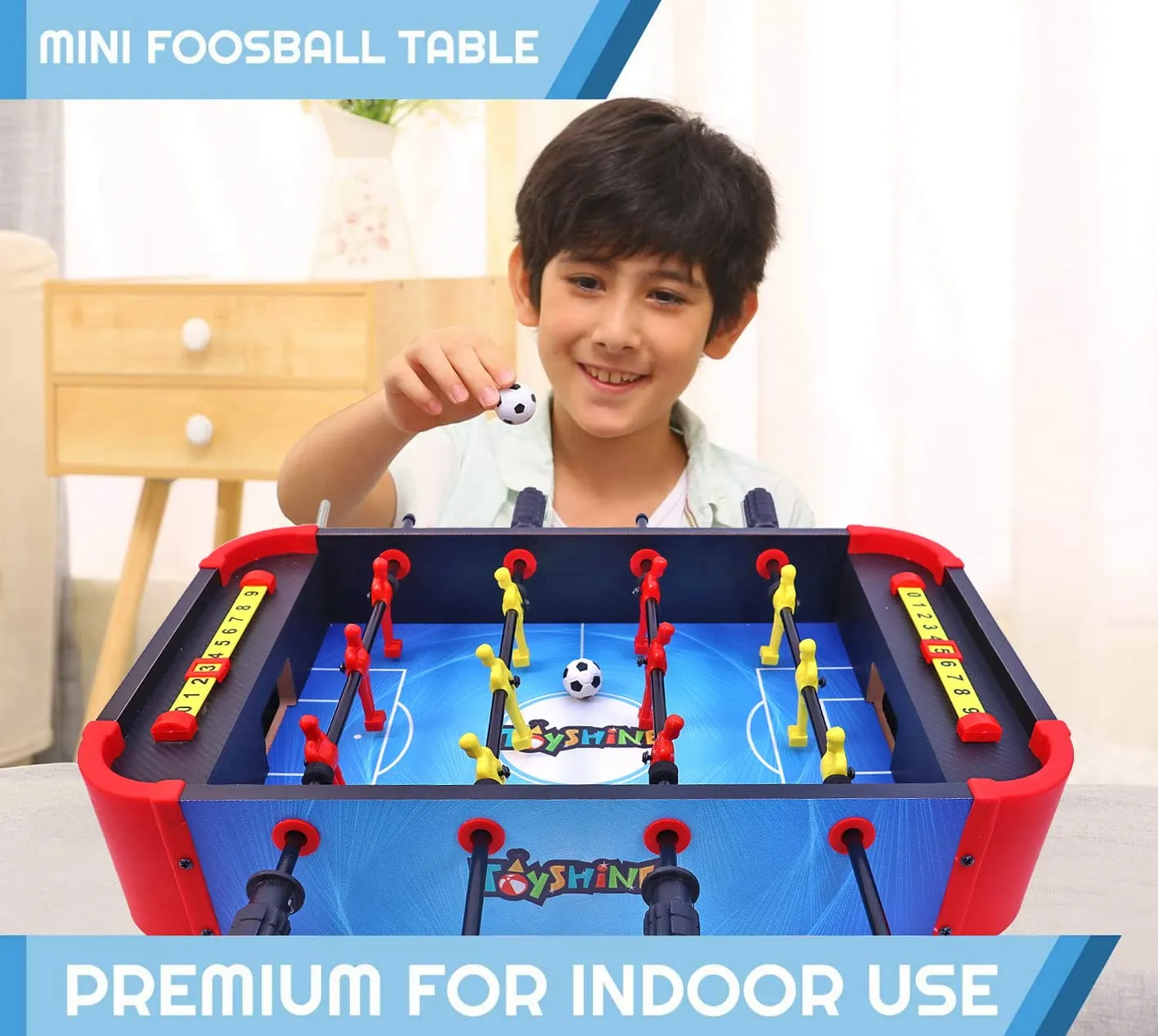 Toyshine Foosball, Mini Football, 4 Rods, 53 Cms