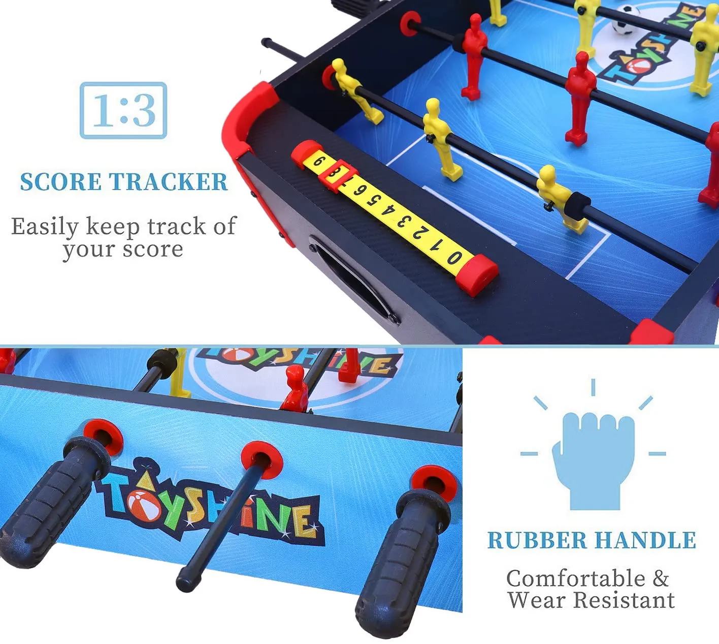 Toyshine Foosball, Mini Football, 4 Rods, 53 Cms