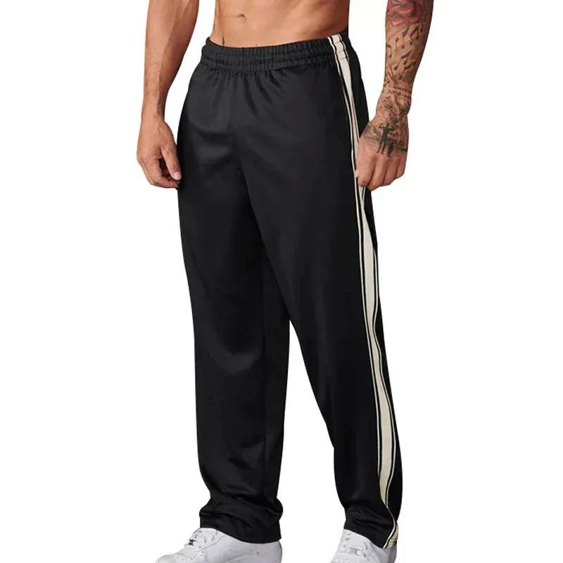 Trendy Men's Striped Jogger Pants
