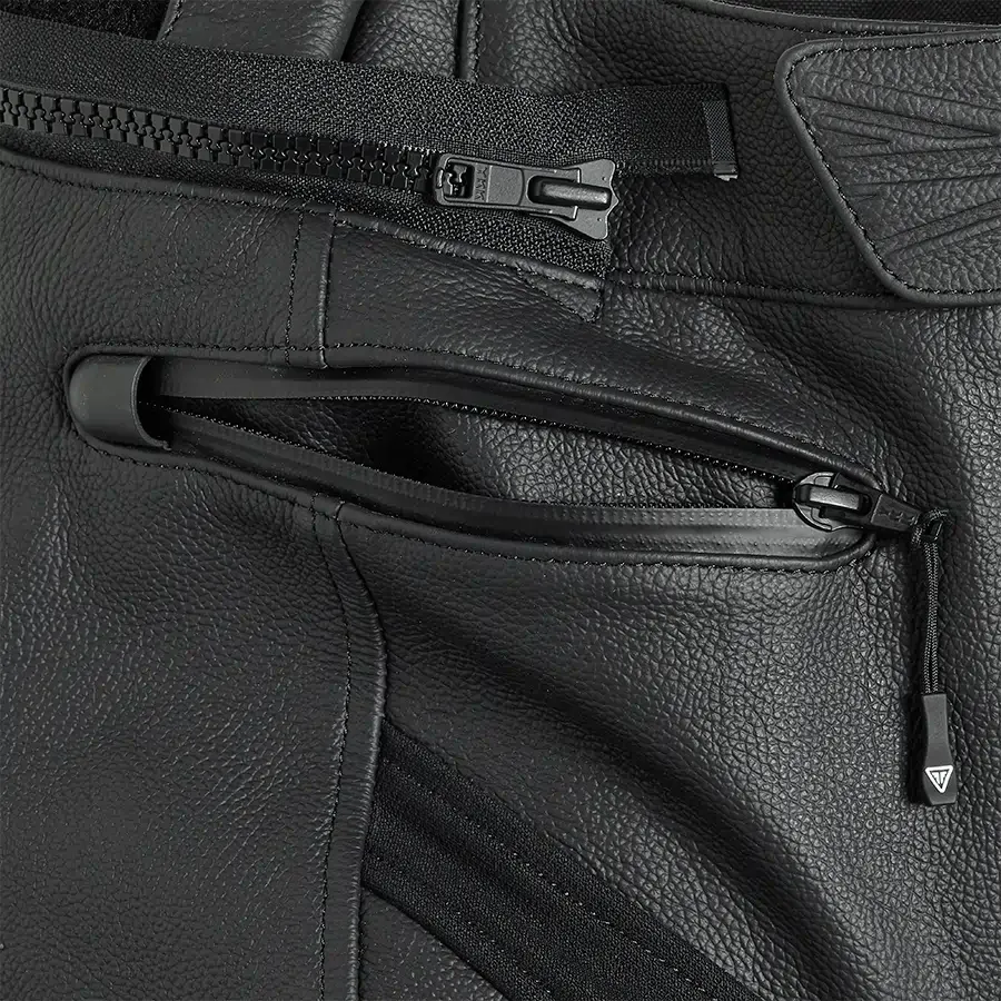 Triumph Triple Leather Jeans in Black