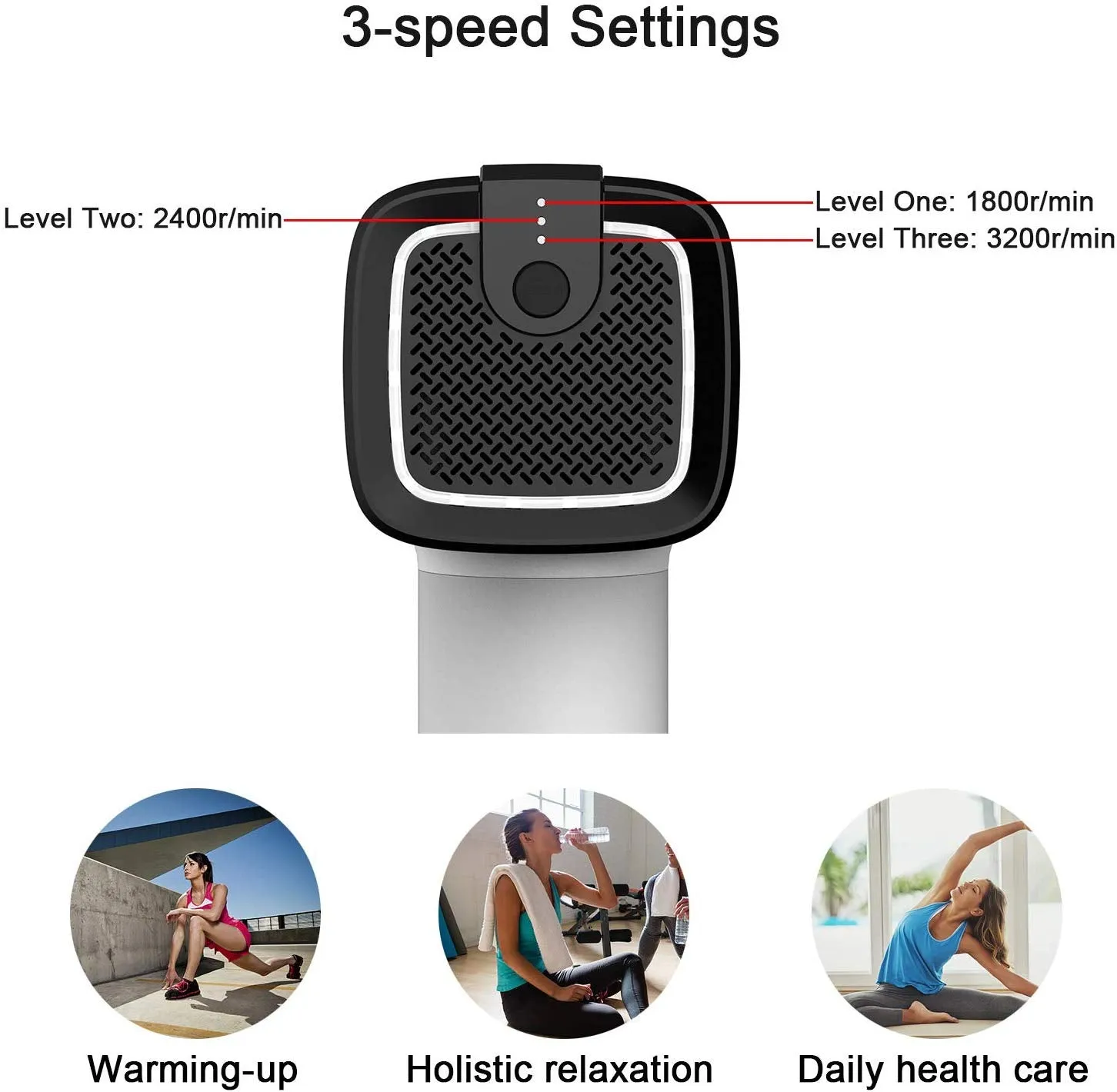 [Upgrade Version] Intelitopia Massage Gun, Powerful Cordless Handheld Deep Tissue Muscle Massager, Pure Wave Massager to Massage Different Parts of The Body Through The Most Comfortable Percussion
