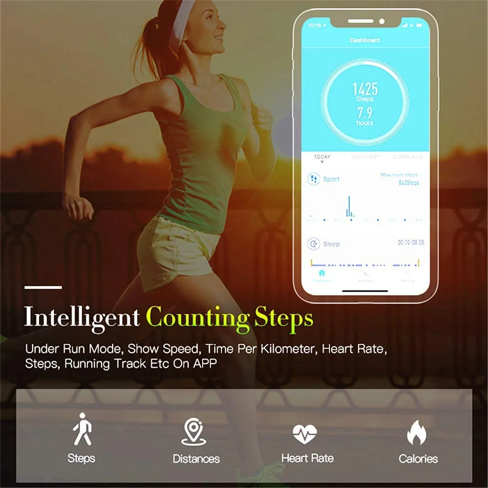 V19 HR ECG   PPG Dual Heart Rate Monitor Fitness Activity Tracker Health Smart Watch with HRV SpO2 Blood Oxygen & Pressure Sleep Monitor IP68 Waterproof HD IPS Color Screen Long Battery Life (Black)