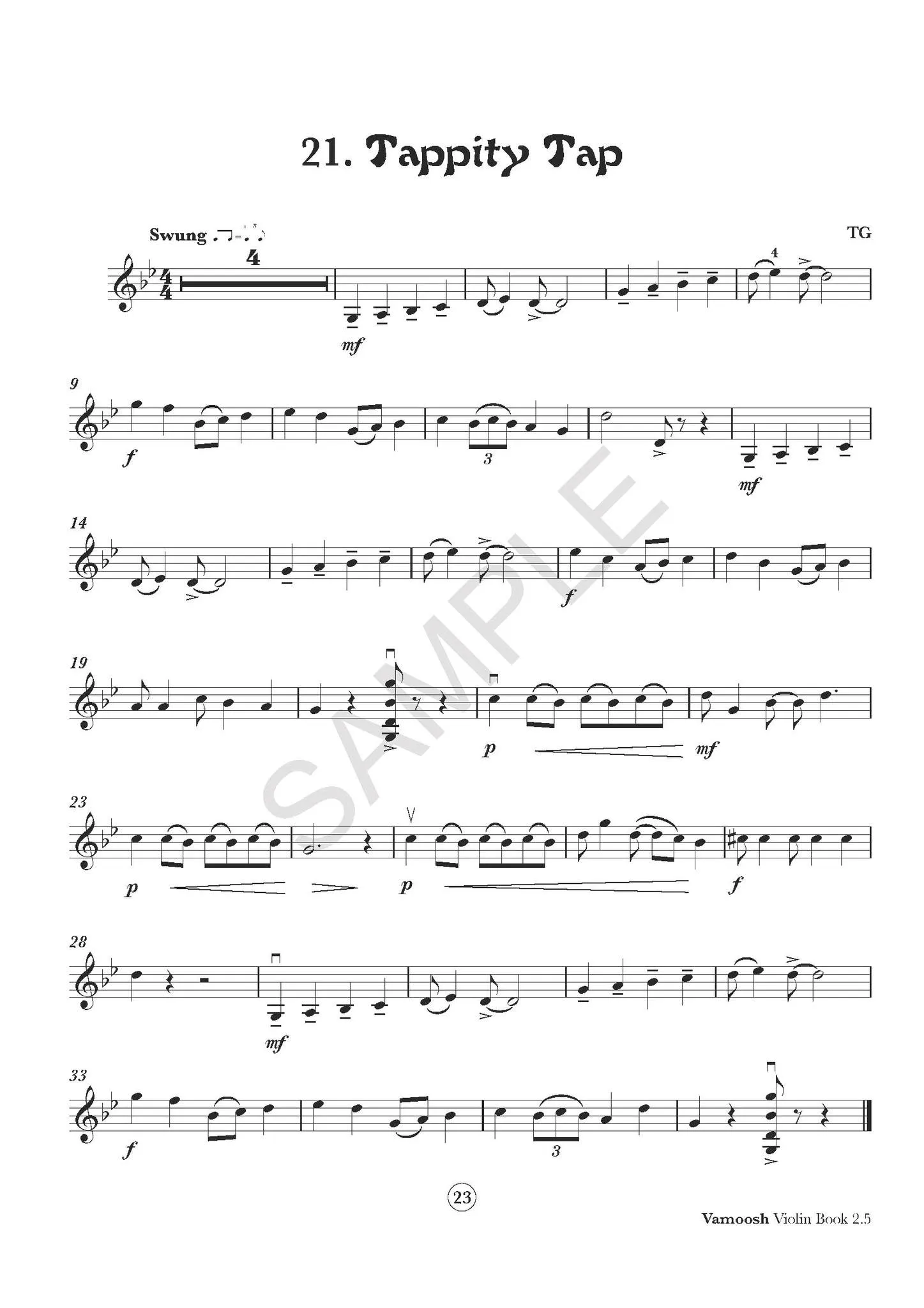 Vamoosh Violin Book 2.5