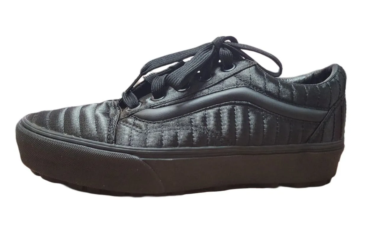 VANS X Opening Ceremony Unisex Black Satin Quilting Old Skool Lug M 9.5/ W11 NWB