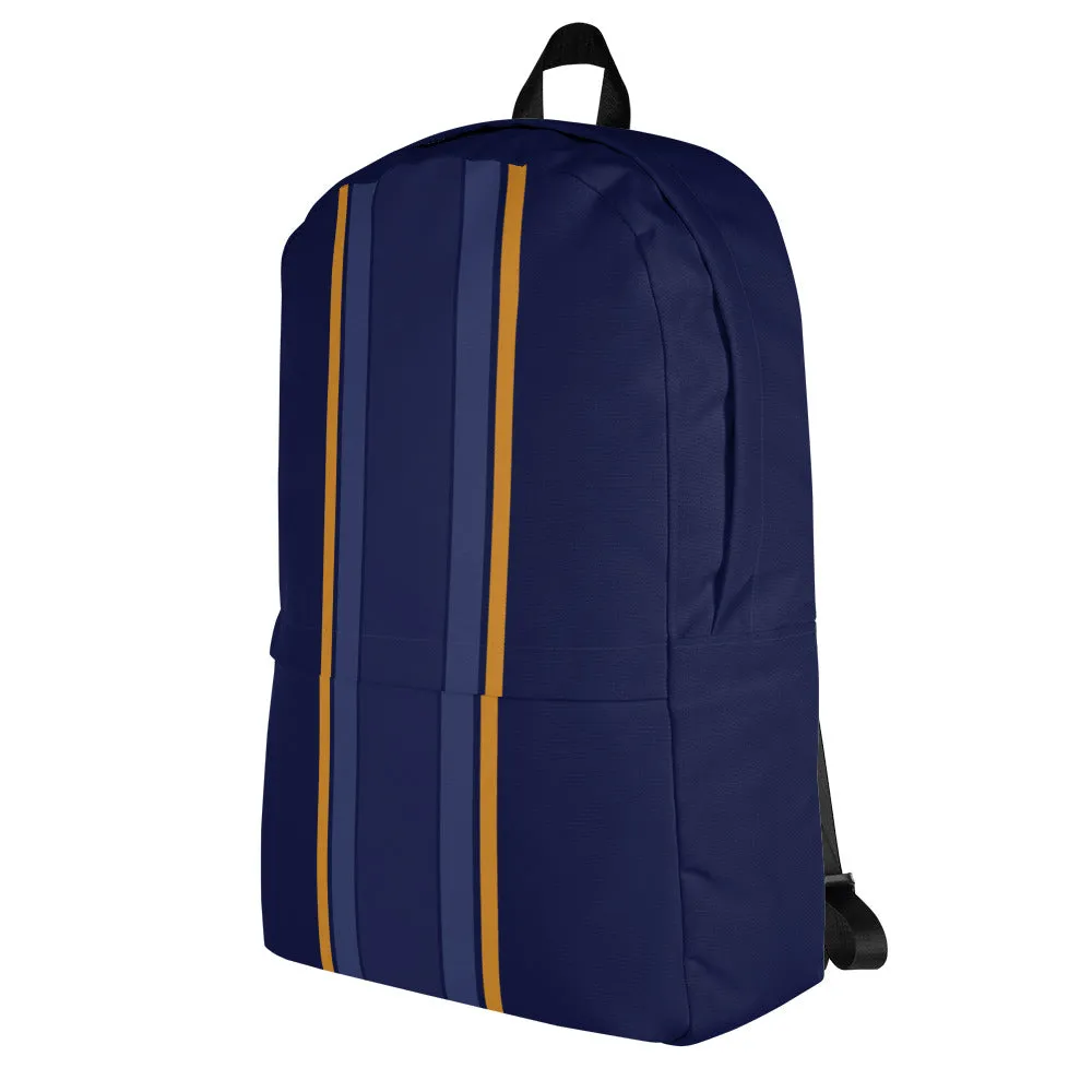 Vertical Dark Blue - Sustainably Made Backpack