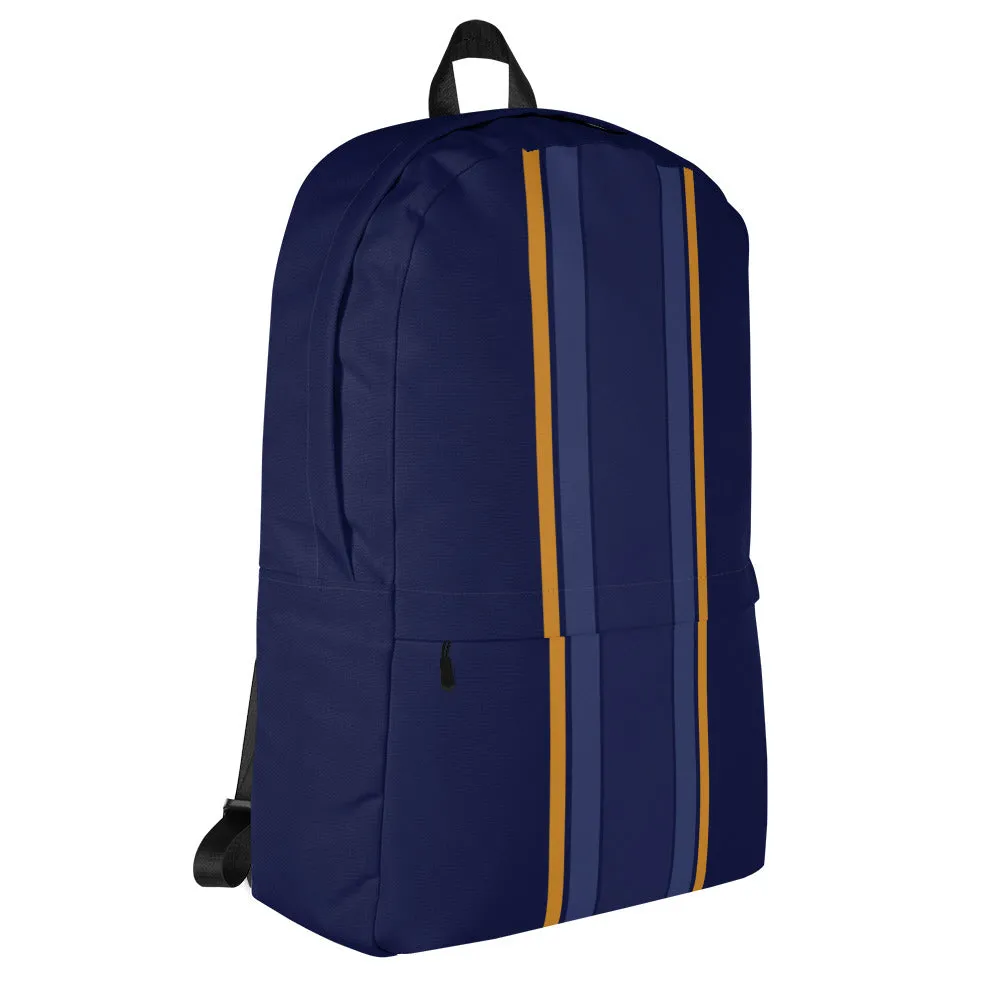 Vertical Dark Blue - Sustainably Made Backpack