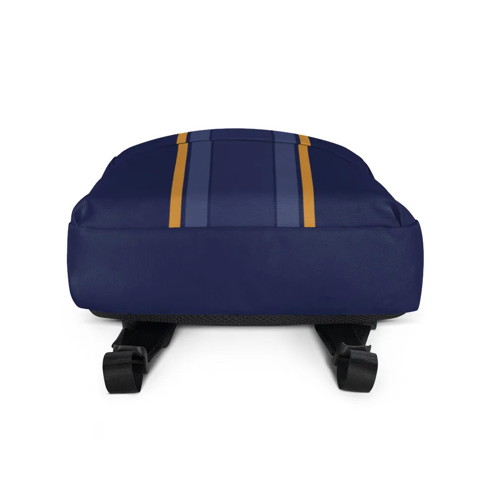 Vertical Dark Blue - Sustainably Made Backpack
