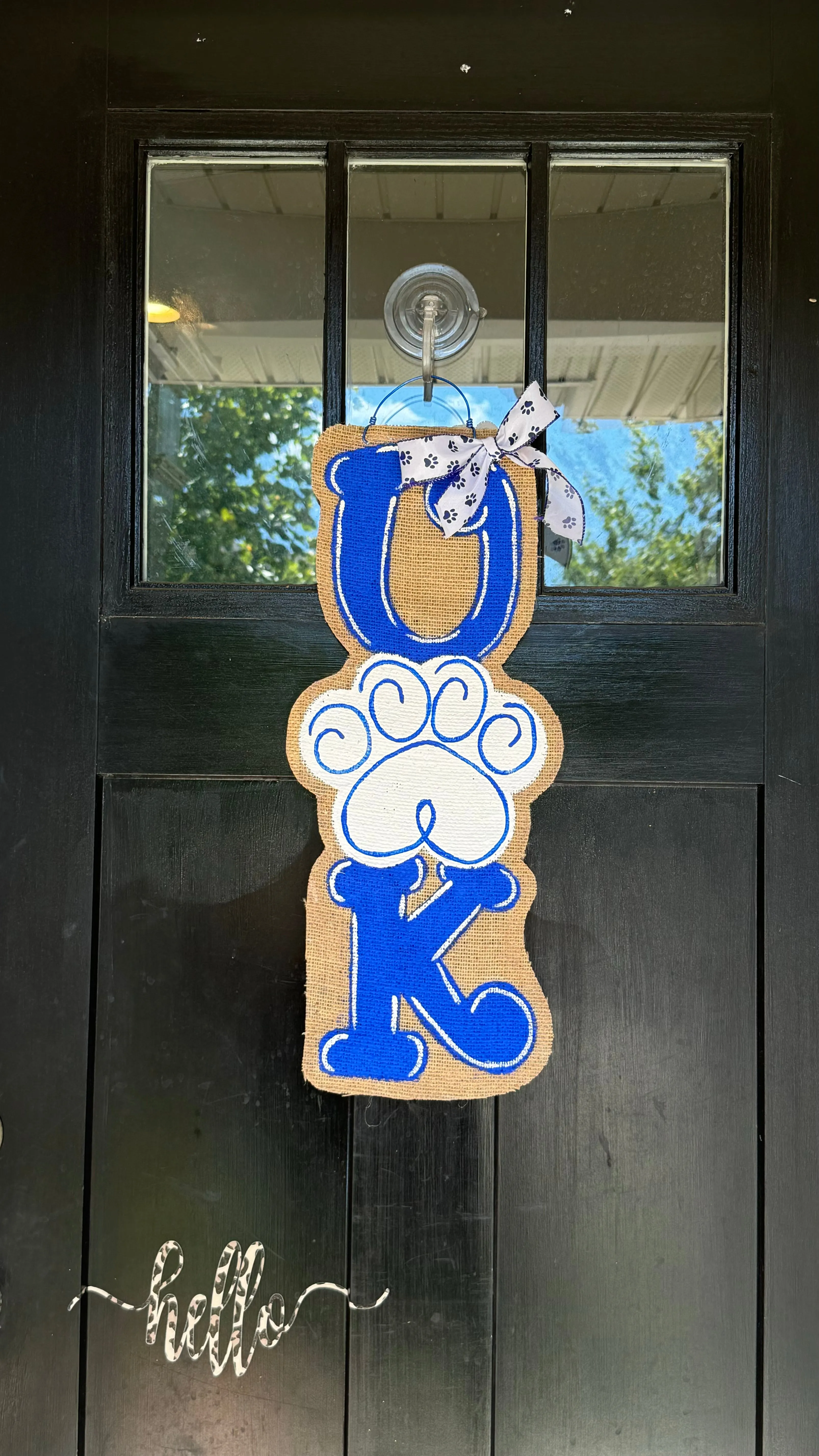 Vertical UK Inspired Banner Door Hanger