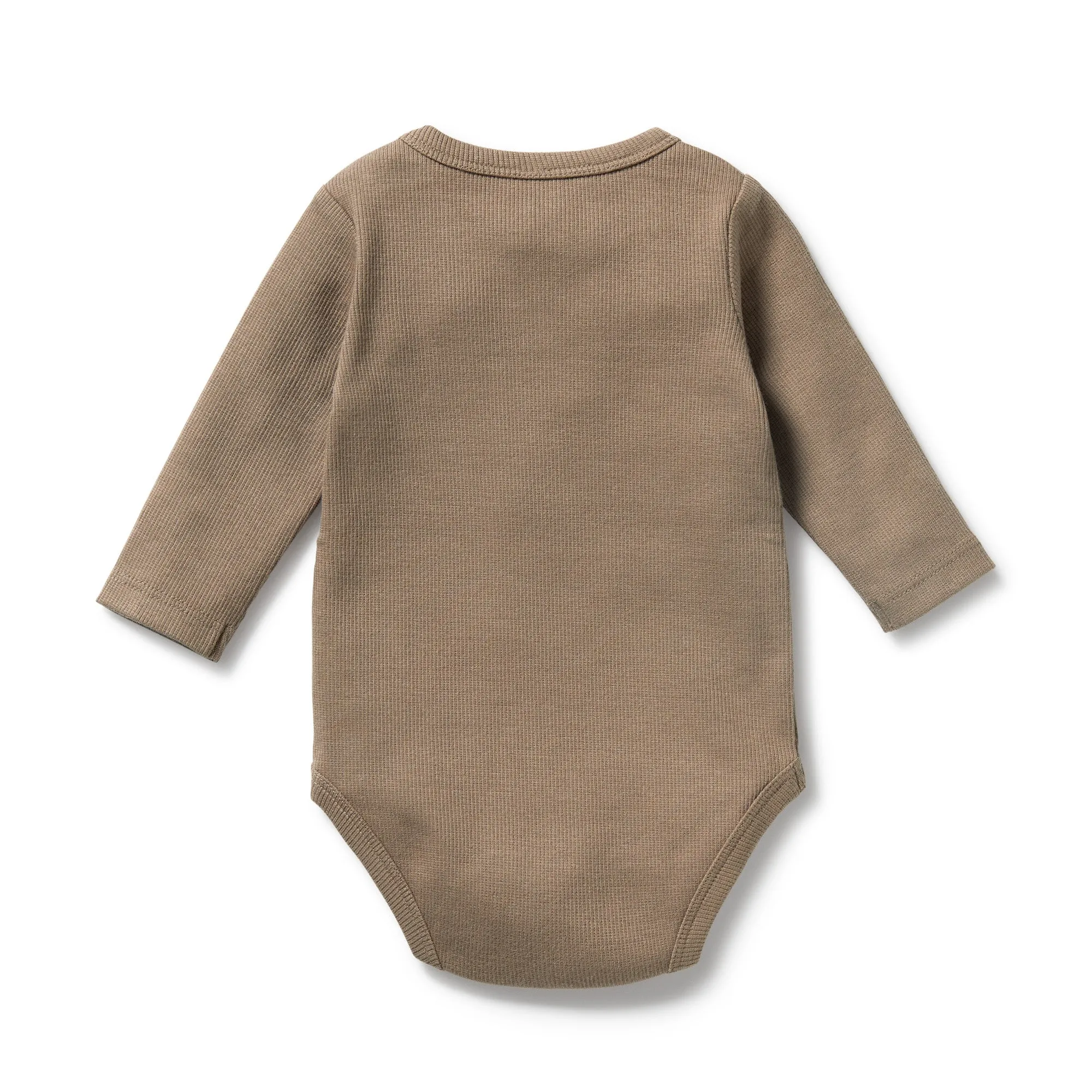 WALNUT RIB LS BODYSUIT
