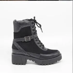 Winter Boots Women Velvet Boots Winter Ladies Solid Color ZipperMartin Boots Shoes