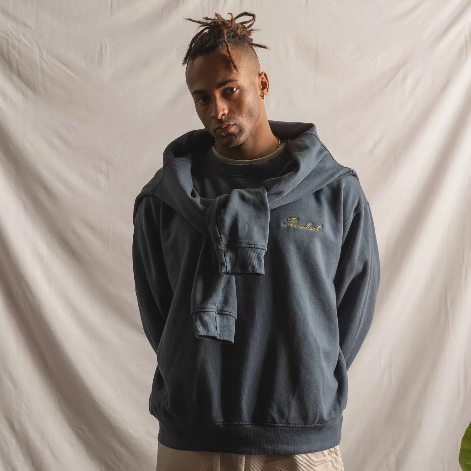 Winter Script '23 Oversized Crew - Washed Nocturne