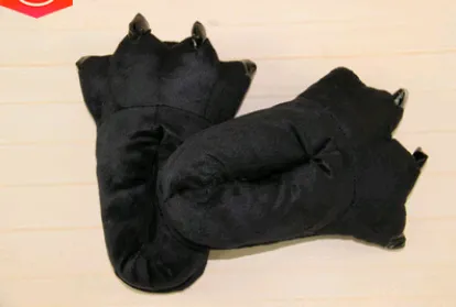 Winter Soft Warm Dinosaur Paw Funny Slippers for Men Women Kids Parent-child Home House Slipper Shoes Room Cotton Shoes
