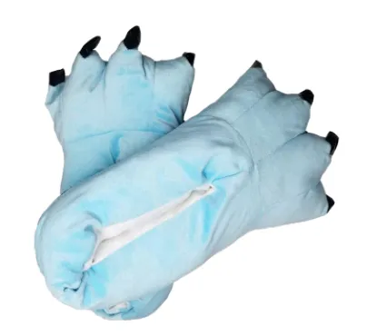 Winter Soft Warm Dinosaur Paw Funny Slippers for Men Women Kids Parent-child Home House Slipper Shoes Room Cotton Shoes