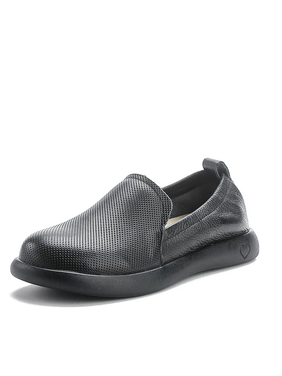 Women Casual Soft Genuine Leather Flat Shoes
