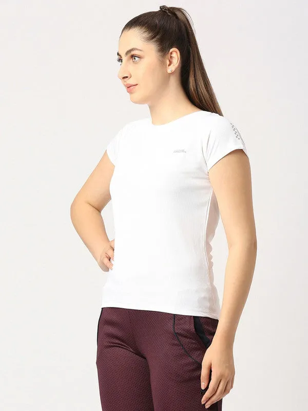 Women White Solid Top - Adventure Tee Mk-WH
