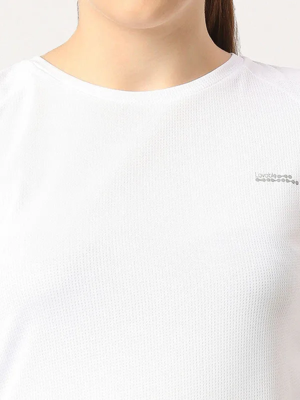 Women White Solid Top - Adventure Tee Mk-WH