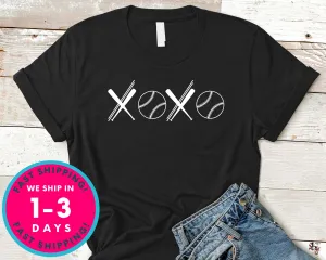Women Xoxo Baseball Tee T-Shirt - Sports Shirt