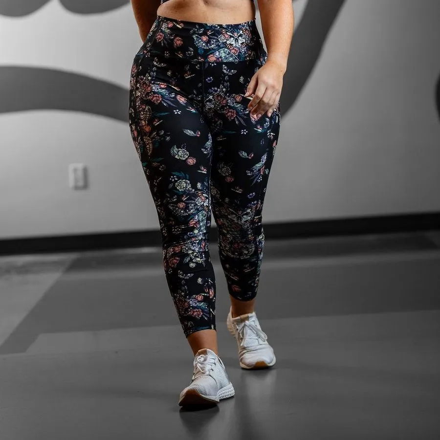 Women's Agility 7/8 High Waisted Leggings - Grenade Paradise