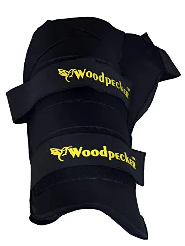 Woodpecker Right Hand Thigh Guard for Cricket,Thigh pad (Black, Large)