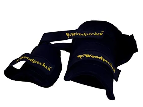 Woodpecker Right Hand Thigh Guard for Cricket,Thigh pad (Black, Large)