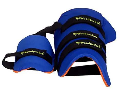 Woodpecker Thigh Guard for Cricket (Blue and Orange with 3 Straps)