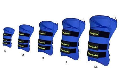 Woodpecker Thigh Guard for Cricket (Blue and Orange with 3 Straps)