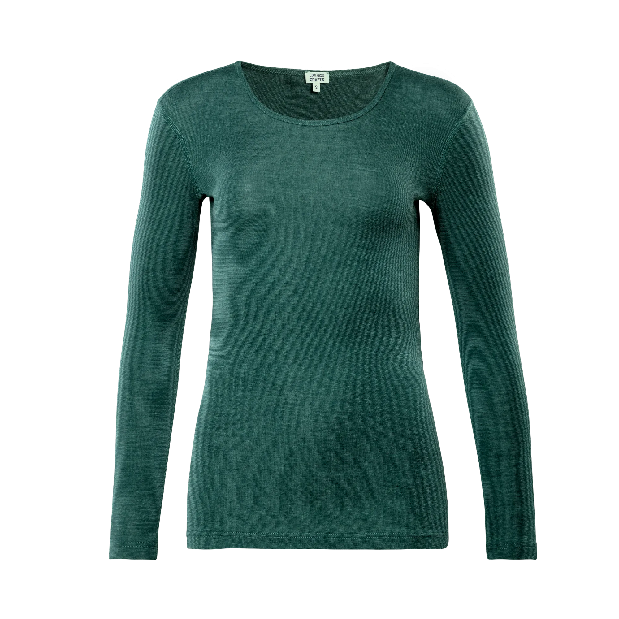 Wool & Organic Cotton Long Sleeve T-shirt: Womens