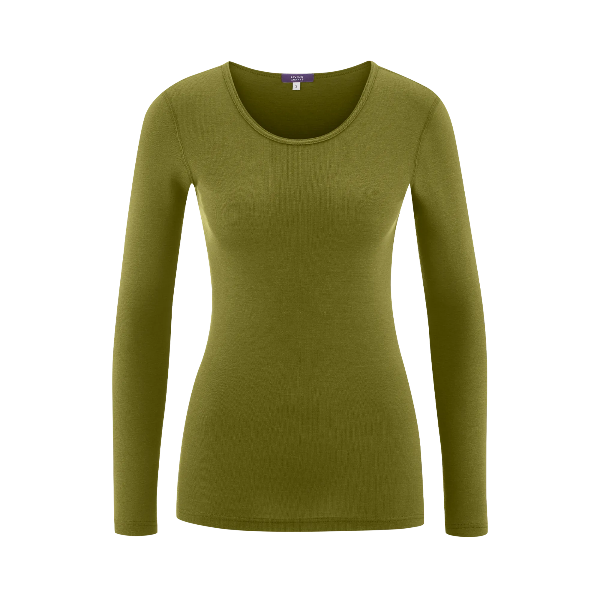Wool & Organic Cotton Long Sleeve T-shirt: Womens