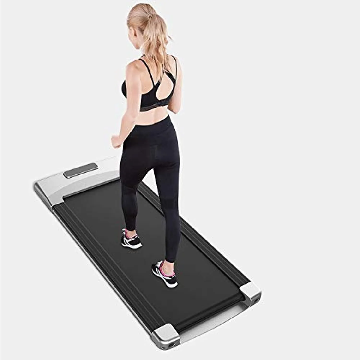Zzfni Treadmill Folding Treadmill, Under Desk Smart Electric Treadmill with Remote Control & LCD Monitor, 2 in 1 Walking Running Machine Trainer Equipment for Home Gym Foldable Treadmill