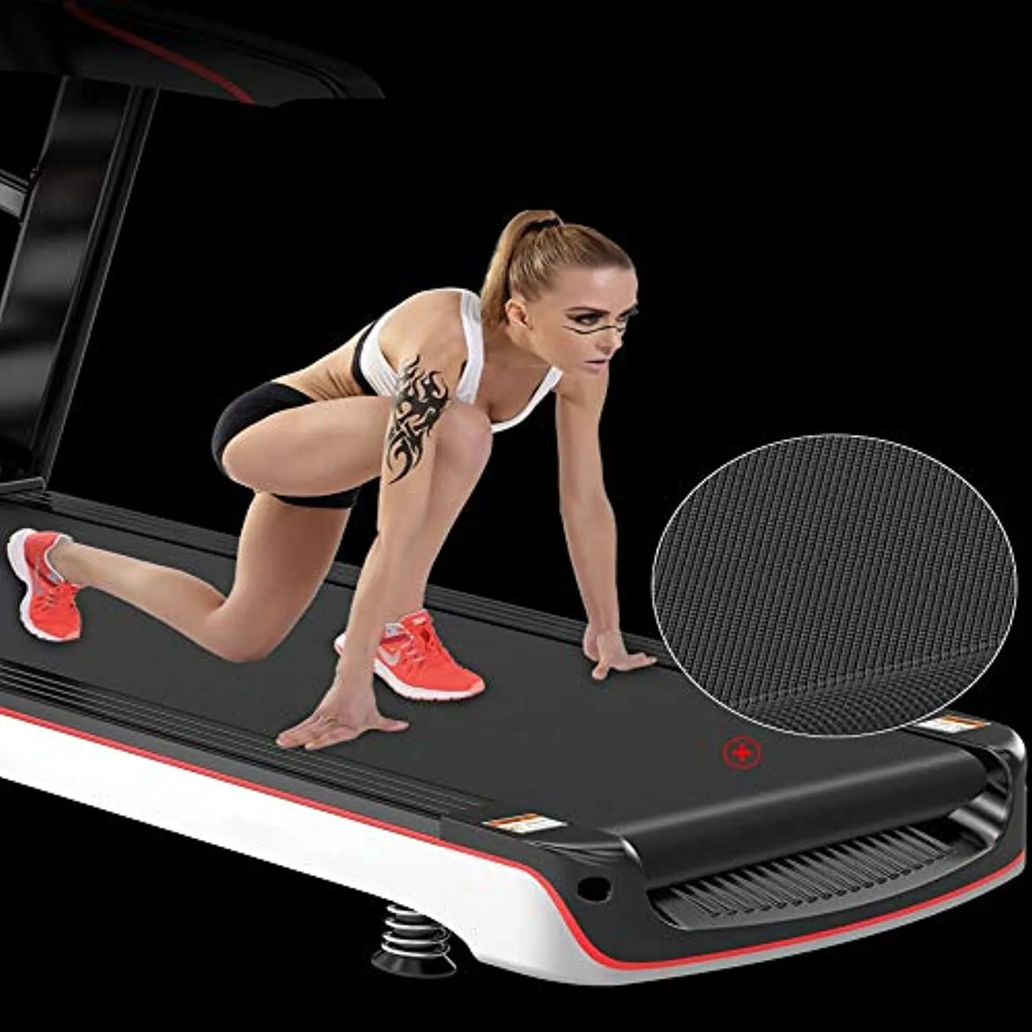 Zzfni Treadmill Household Electric Treadmill, Small LED Electronic Screen Folding Fitness Equipment, Multifunctional Mini Treadmill Foldable Treadmill